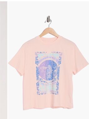 Billabong Graphic Tee - Pale Pink Skeleton Design